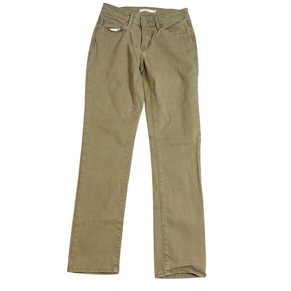 Levi's Women's Jeans Size 4M or 27x30 Mid Rise Skinny Khaki Casual Stretch - Picture 1 of 16